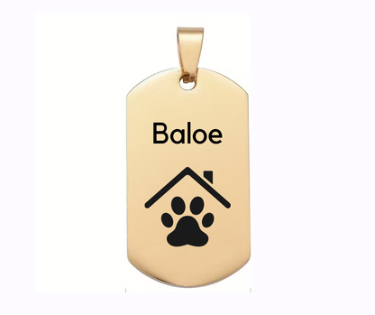 Dog tag with house