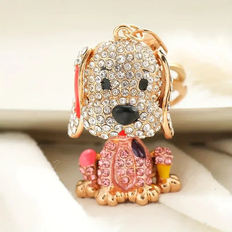 BlingPup keyring pink