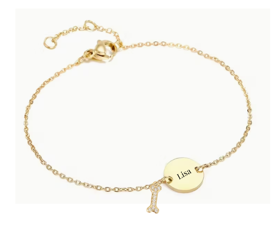 Armband | Munt met Stras botje