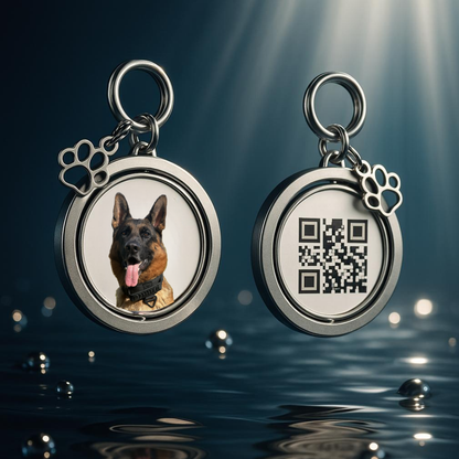 Hondenpenning | Foto en QR code Waterbestendig