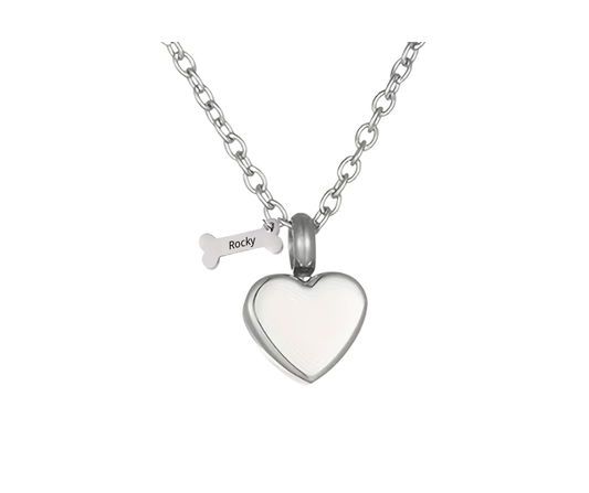 Ashanger RVS hartje met botje