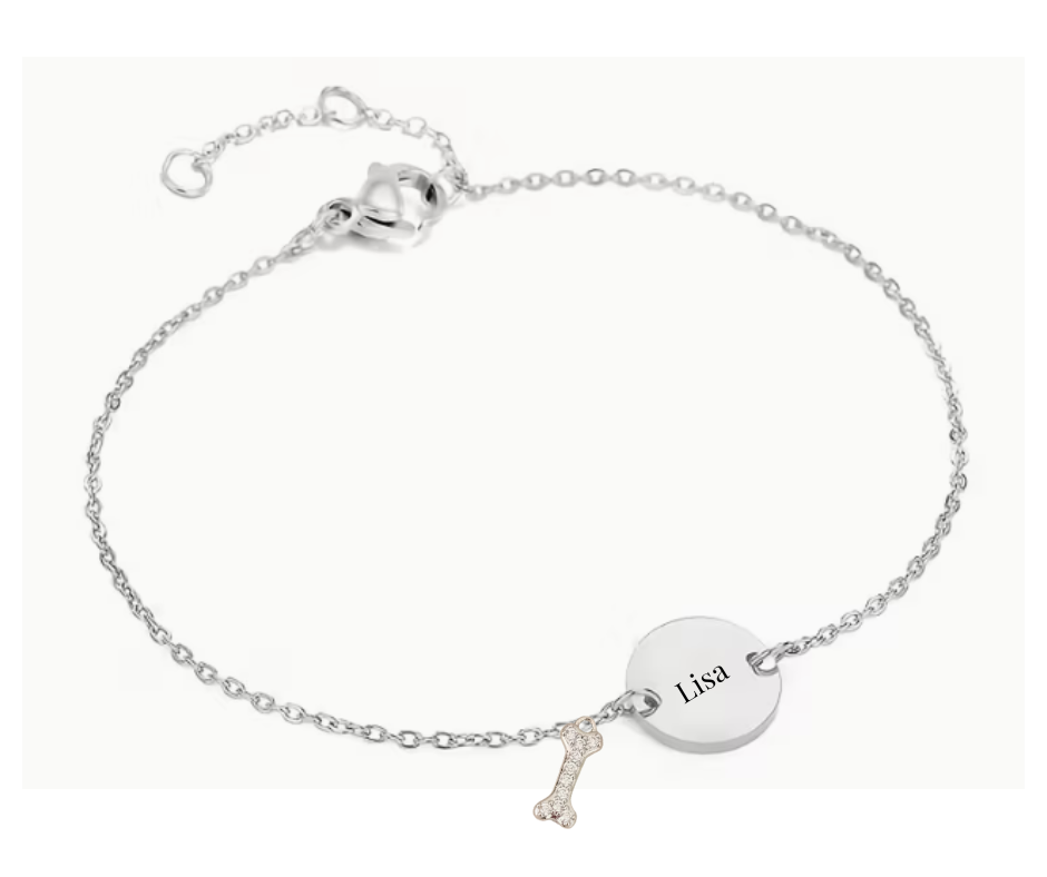 Armband | Munt met Stras botje