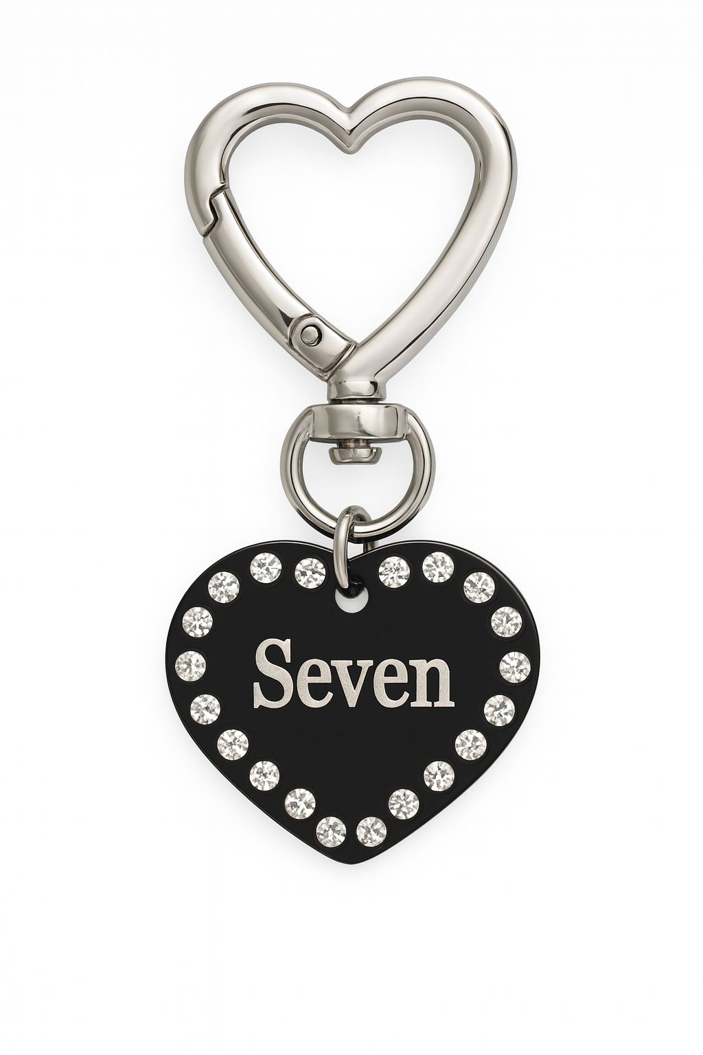 Hondenpenning Black Strass