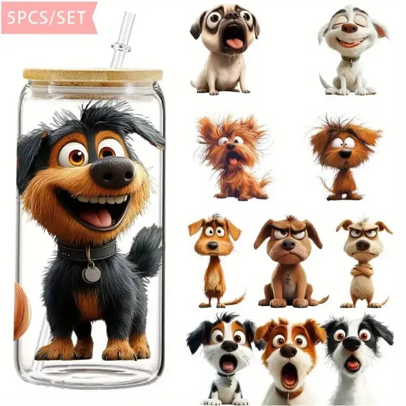 Mason Jar Beker met Cartoon