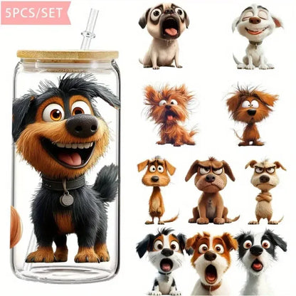 Mason Jar Beker met Cartoon