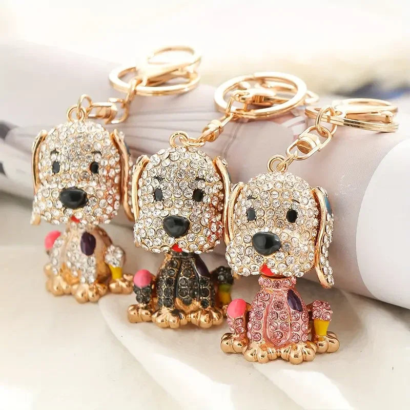 BlingPup keyring pink