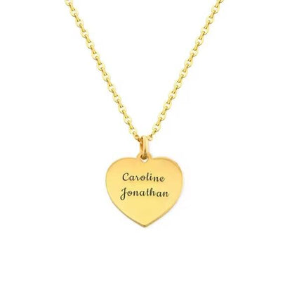 Engraved Heart - Gold