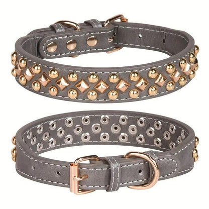 Halsband Studs grijs