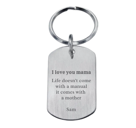 Keyring stainless steel silver
