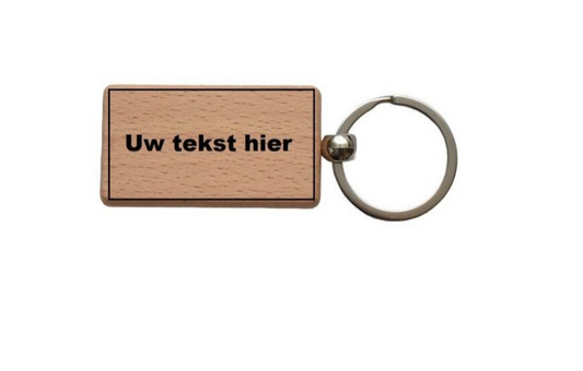 Keyring wood engraving
